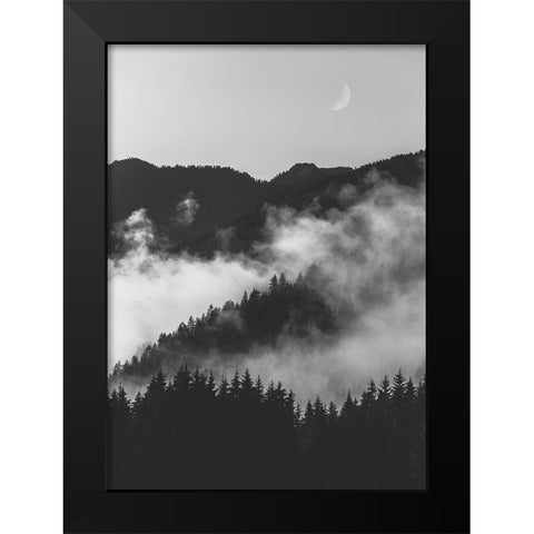 Bishop 19 Black Modern Wood Framed Art Print by Design Fabrikken