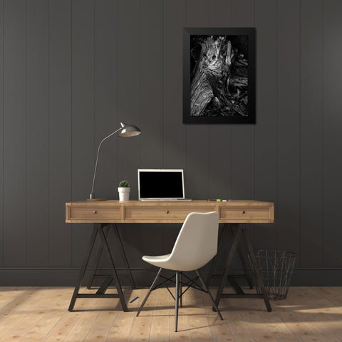 Black Wood Black Modern Wood Framed Art Print by Design Fabrikken