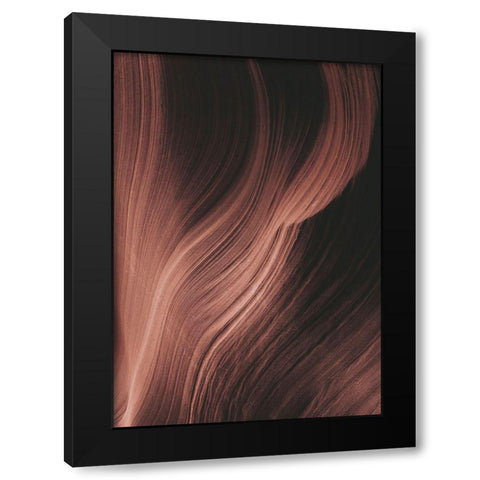 Cave 1 Black Modern Wood Framed Art Print with Double Matting by Design Fabrikken