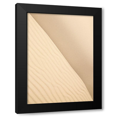 Sand 2 Black Modern Wood Framed Art Print by Design Fabrikken