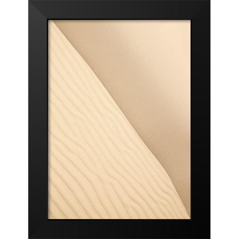 Sand 2 Black Modern Wood Framed Art Print by Design Fabrikken
