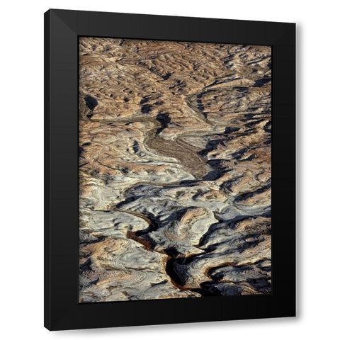 From Above 2 Black Modern Wood Framed Art Print by Design Fabrikken