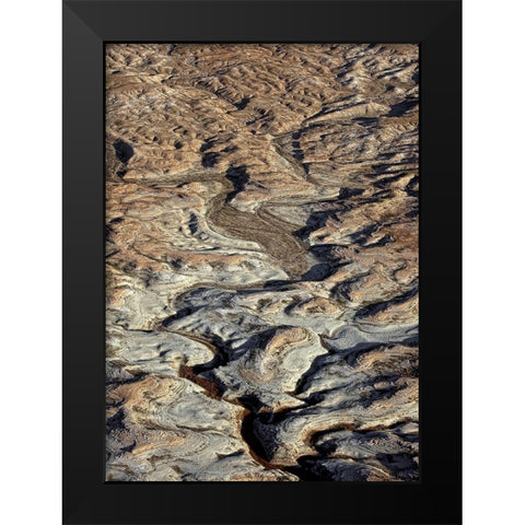 From Above 2 Black Modern Wood Framed Art Print by Design Fabrikken