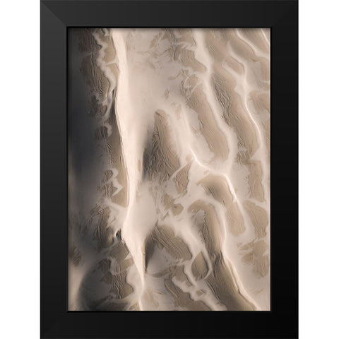 From Above 3 Black Modern Wood Framed Art Print by Design Fabrikken