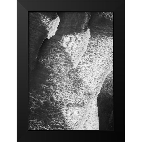 From Above 7 Black Modern Wood Framed Art Print by Design Fabrikken