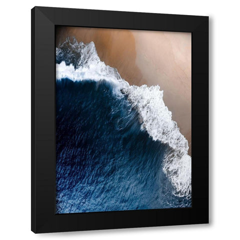 From Above 8 Black Modern Wood Framed Art Print by Design Fabrikken