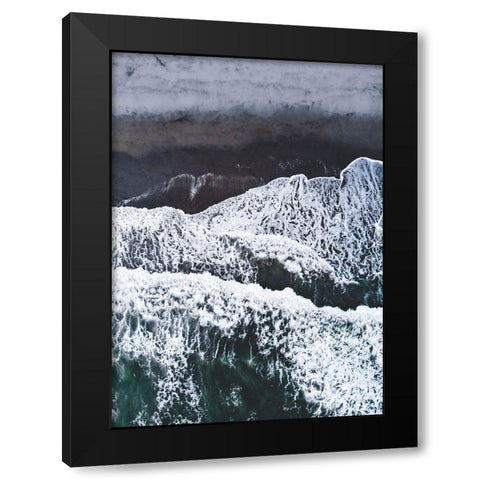 From Above 5 Black Modern Wood Framed Art Print by Design Fabrikken