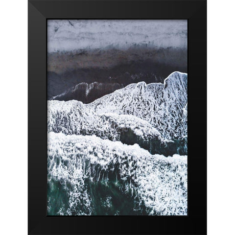 From Above 5 Black Modern Wood Framed Art Print by Design Fabrikken
