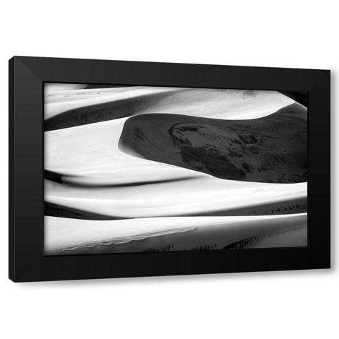 Desert 1 Black Modern Wood Framed Art Print with Double Matting by Design Fabrikken