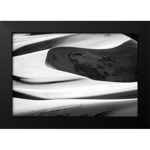 Desert 1 Black Modern Wood Framed Art Print by Design Fabrikken