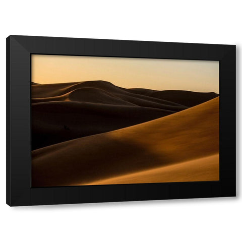 Desert 2 Black Modern Wood Framed Art Print by Design Fabrikken