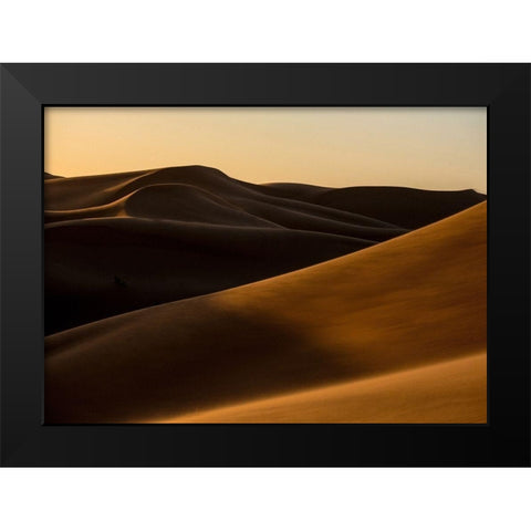 Desert 2 Black Modern Wood Framed Art Print by Design Fabrikken