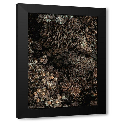 Secret 11 Black Modern Wood Framed Art Print by Design Fabrikken