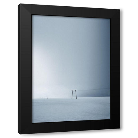 The Connection Black Modern Wood Framed Art Print with Double Matting by Design Fabrikken