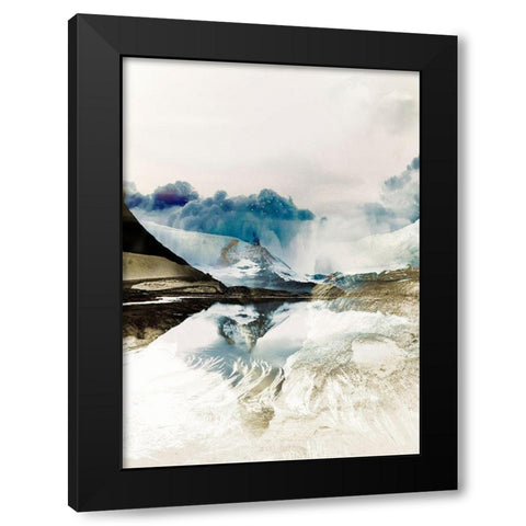 The Rising 2 Black Modern Wood Framed Art Print with Double Matting by Design Fabrikken