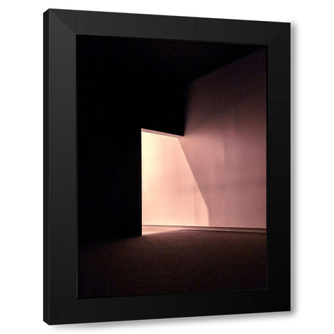 Room 1 Black Modern Wood Framed Art Print by Design Fabrikken