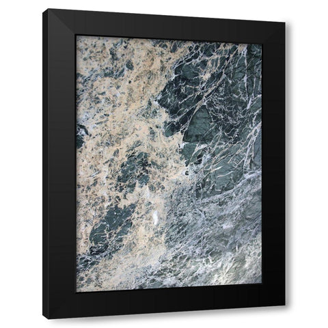 Marble 2 Black Modern Wood Framed Art Print with Double Matting by Design Fabrikken