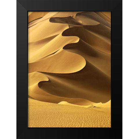 In the Dunes 2 Black Modern Wood Framed Art Print by Design Fabrikken