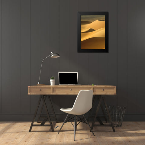 In the Dunes 3 Black Modern Wood Framed Art Print by Design Fabrikken