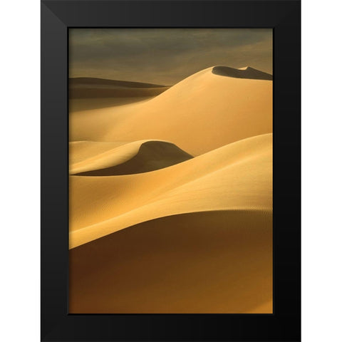 In the Dunes 3 Black Modern Wood Framed Art Print by Design Fabrikken