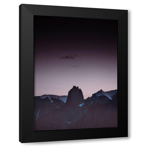 Purple Light 1 Black Modern Wood Framed Art Print with Double Matting by Design Fabrikken