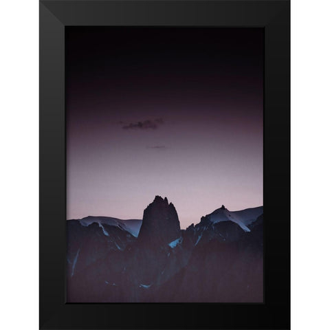 Purple Light 1 Black Modern Wood Framed Art Print by Design Fabrikken
