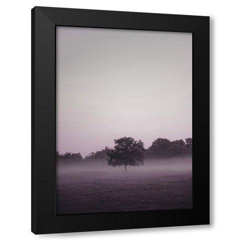 Purple Light 2 Black Modern Wood Framed Art Print with Double Matting by Design Fabrikken