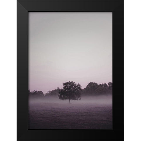 Purple Light 2 Black Modern Wood Framed Art Print by Design Fabrikken