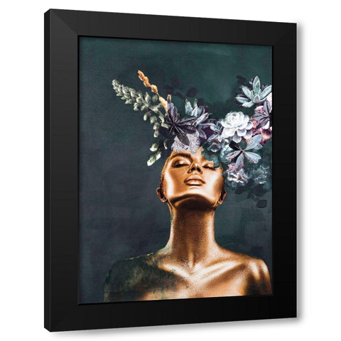 Gold Couture 2 Black Modern Wood Framed Art Print with Double Matting by Design Fabrikken