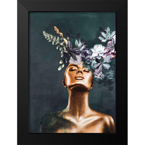 Gold Couture 2 Black Modern Wood Framed Art Print by Design Fabrikken