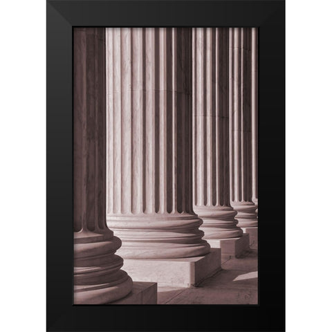 Pillars 2 Black Modern Wood Framed Art Print by Design Fabrikken