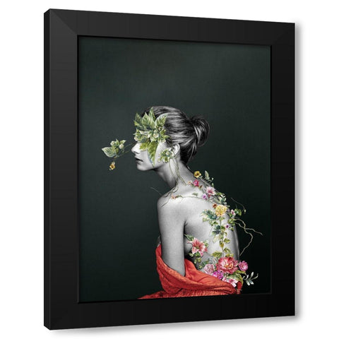 Greek Passion Black Modern Wood Framed Art Print by Design Fabrikken