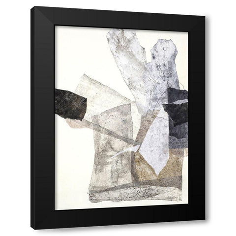 Organza 1 Black Modern Wood Framed Art Print with Double Matting by Design Fabrikken