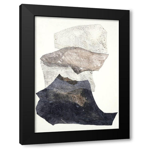 Organza 3 Black Modern Wood Framed Art Print by Design Fabrikken