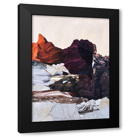 New Era 2 Black Modern Wood Framed Art Print by Design Fabrikken