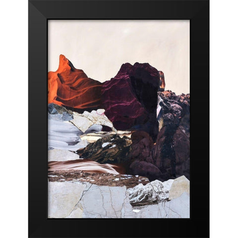 New Era 2 Black Modern Wood Framed Art Print by Design Fabrikken