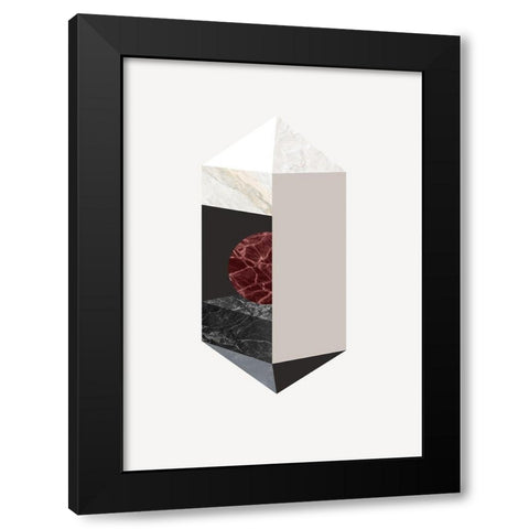 Scene 1 Black Modern Wood Framed Art Print with Double Matting by Design Fabrikken