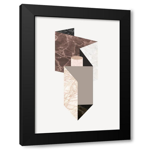 Scene 2 Black Modern Wood Framed Art Print by Design Fabrikken