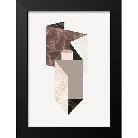 Scene 2 Black Modern Wood Framed Art Print by Design Fabrikken