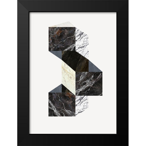 Scene 3 Black Modern Wood Framed Art Print by Design Fabrikken