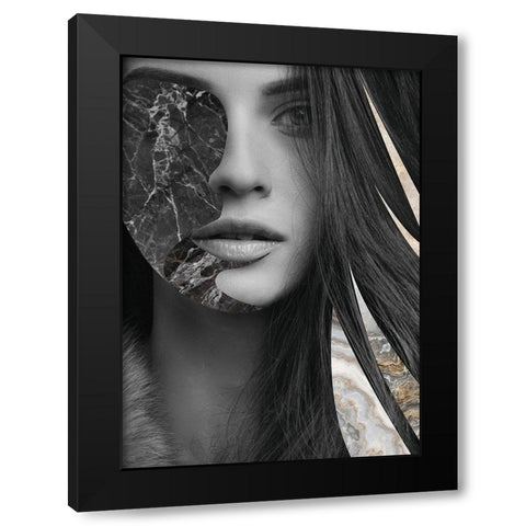 Phase One Black Modern Wood Framed Art Print with Double Matting by Design Fabrikken