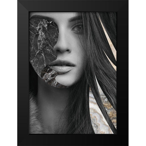 Phase One Black Modern Wood Framed Art Print by Design Fabrikken