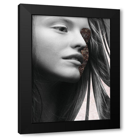 Phase Three Black Modern Wood Framed Art Print by Design Fabrikken
