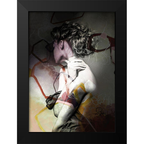 Studio 1 Colors Black Modern Wood Framed Art Print by Design Fabrikken