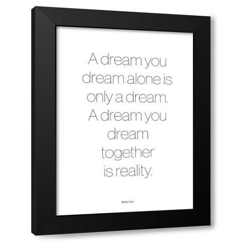 A Dream Black Modern Wood Framed Art Print by Design Fabrikken