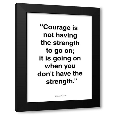 Courage Black Modern Wood Framed Art Print with Double Matting by Design Fabrikken