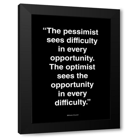 Opportunity Black Modern Wood Framed Art Print by Design Fabrikken