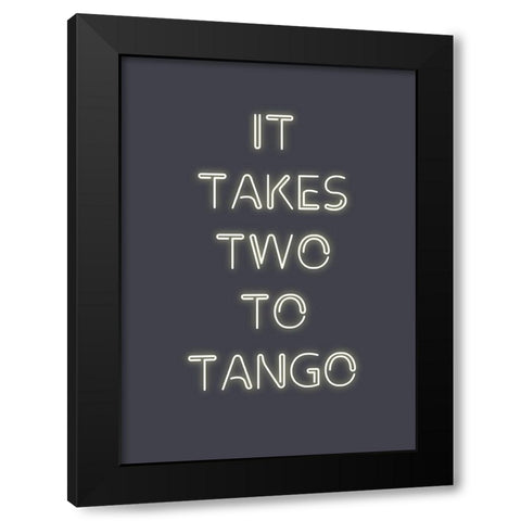 Two to Tango Black Modern Wood Framed Art Print with Double Matting by Design Fabrikken