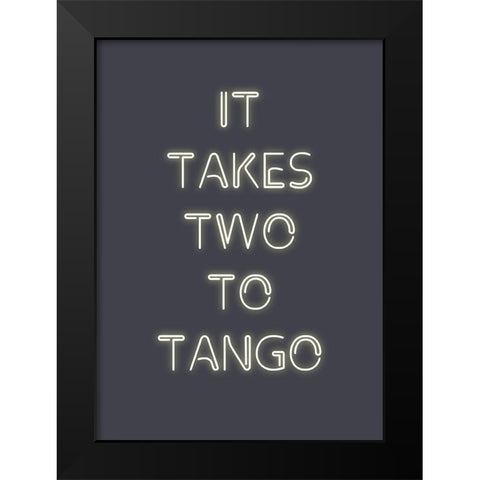 Two to Tango Black Modern Wood Framed Art Print by Design Fabrikken