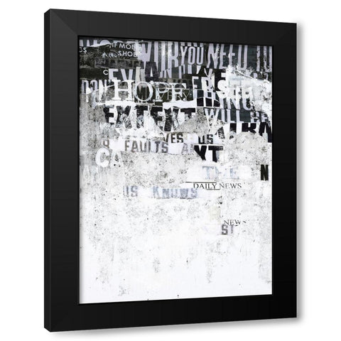 Hope Black Modern Wood Framed Art Print with Double Matting by Design Fabrikken